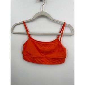 Negative cloud Cotton Bralette Womens Size 2 coral Orange Adjustable Straps